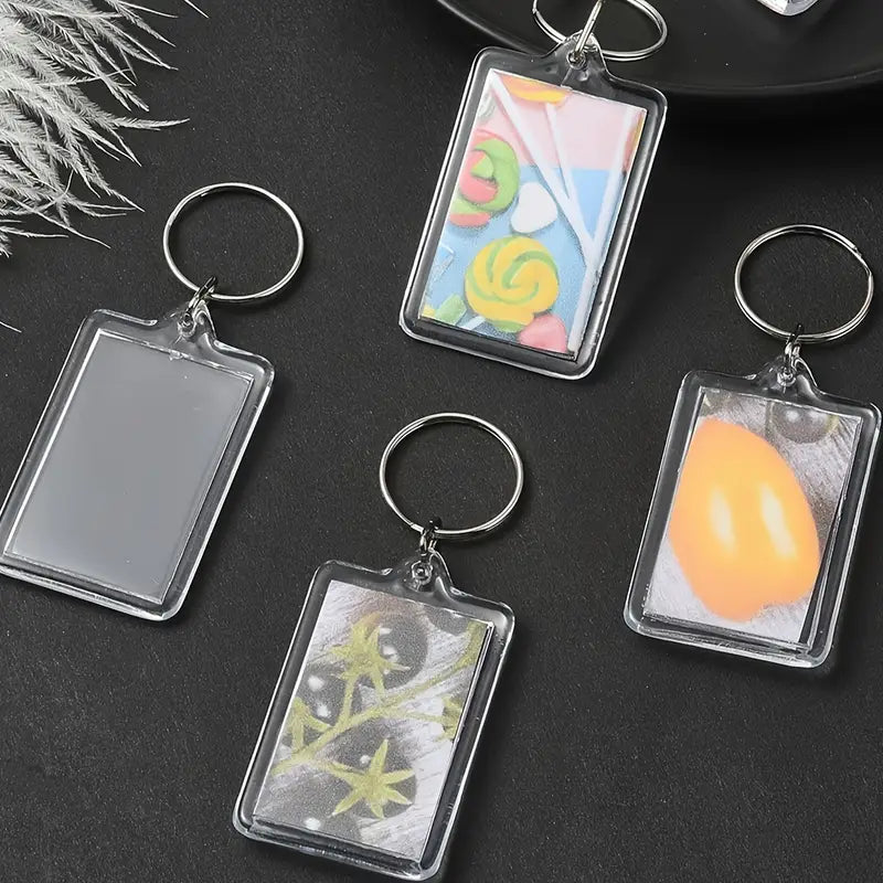 Dual Sided Acrylic Photo Key chain Rectangle shape
